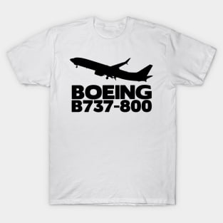 Boeing B737-800 Silhouette Print (Black) T-Shirt